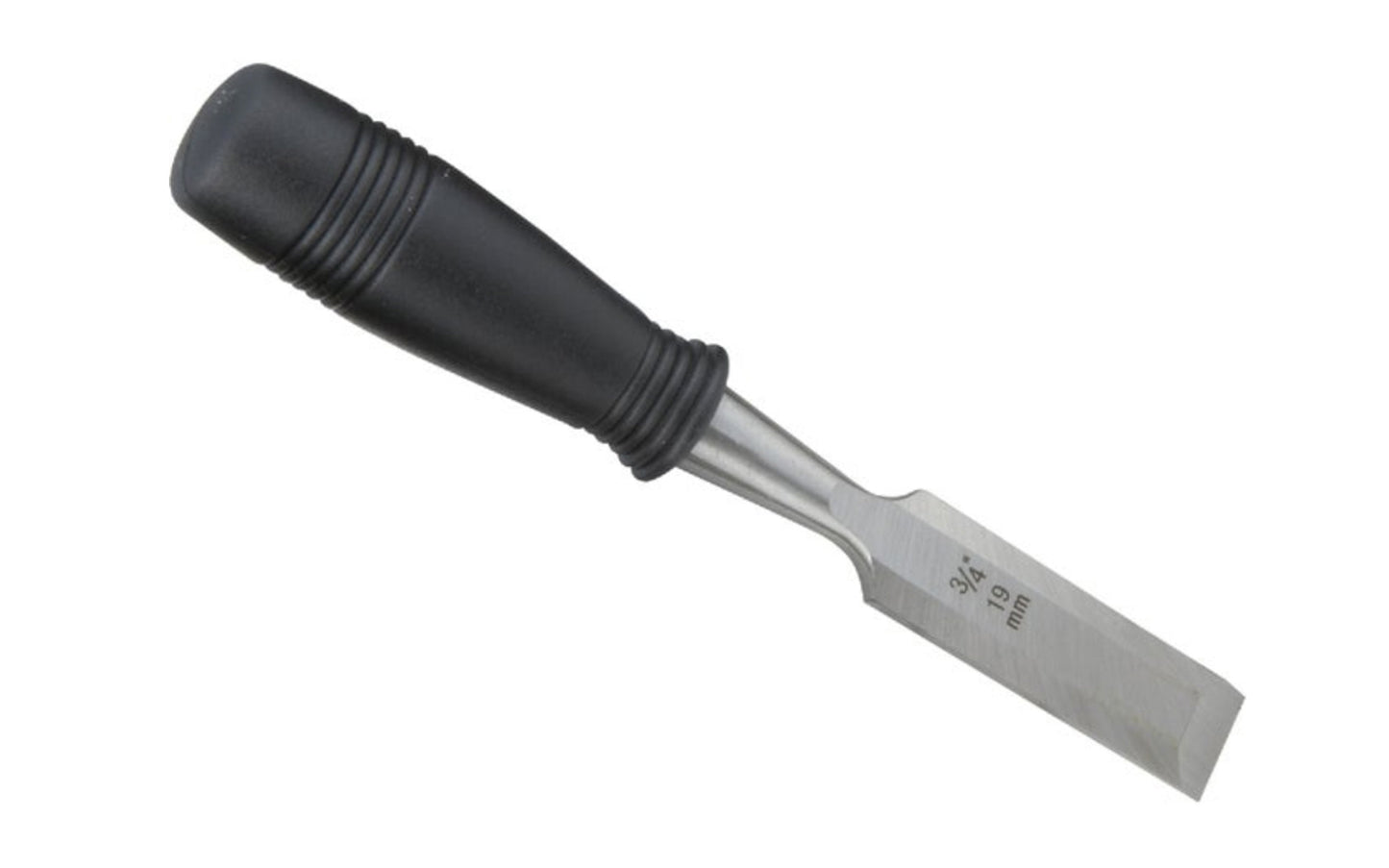 A basic and economical 3/4" width wood chisel. Handle is made from high-impact plastic. Includes plastic blade cap.