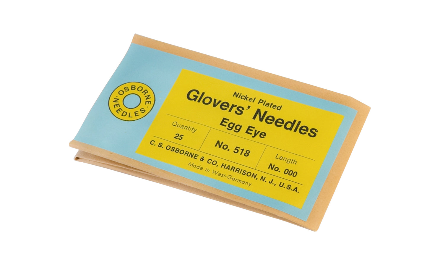 CS Osborne Glovers' Needles, Egg Eye - 25 Pack