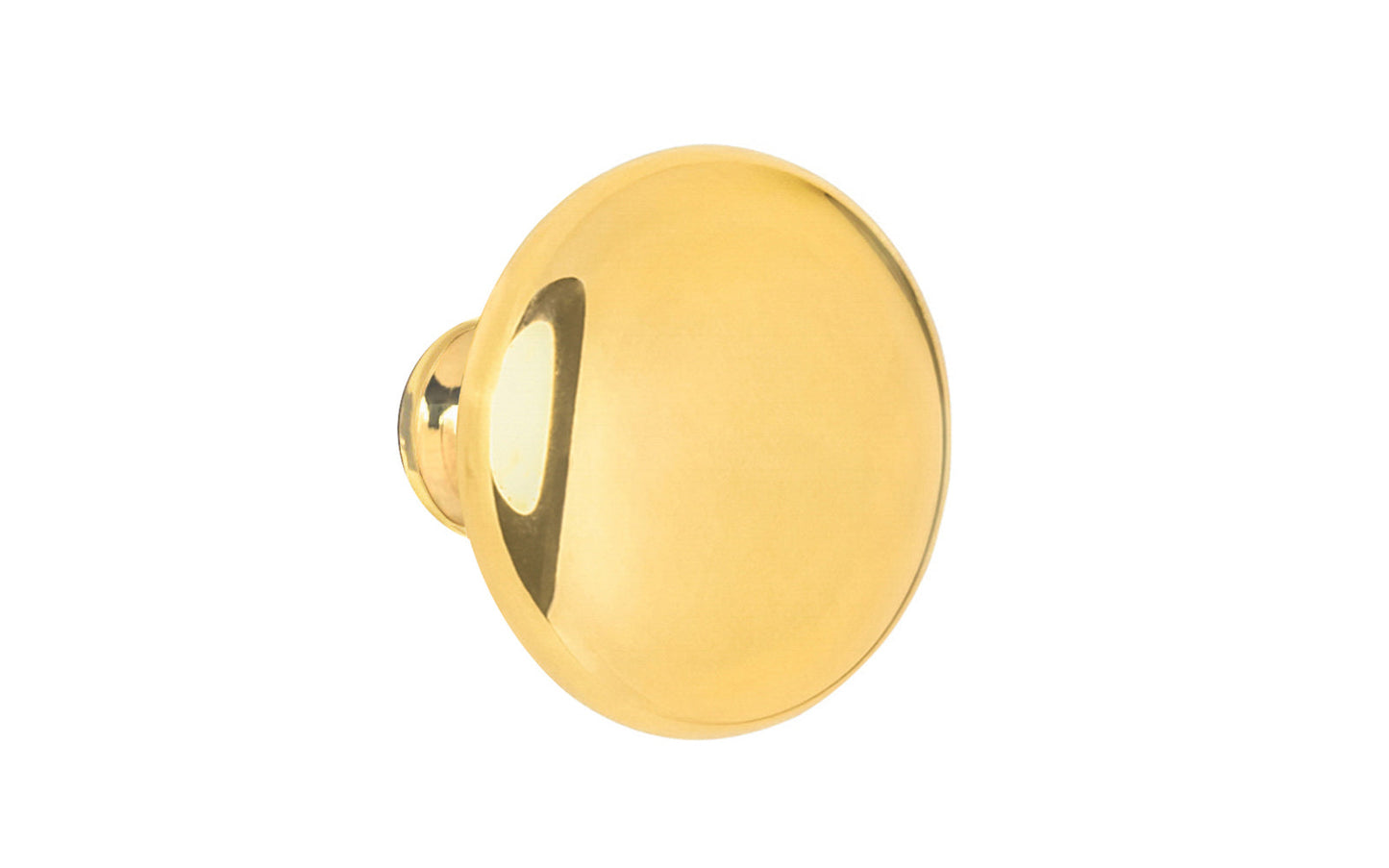 Vintage-style Hardware · Classic & traditional solid core unlacquered solid brass cabinet knob. 1-1/4" diameter knob. Made of a quality solid brass core, this stylish knob has a smooth & weighty feel. Non-lacquered brass (the unlacquered brass will patina over time).