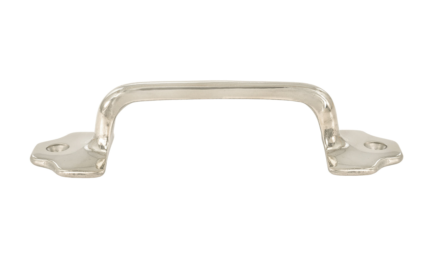 Vintage-style Hardware · Classic Solid Brass Handle Pull ~ 3-3/4" On Centers. Versatile handle is great for sash windows, cabinets, drawers, file cabinets. Unlacquered brass (will patina over time). Polished Nickel Finish.