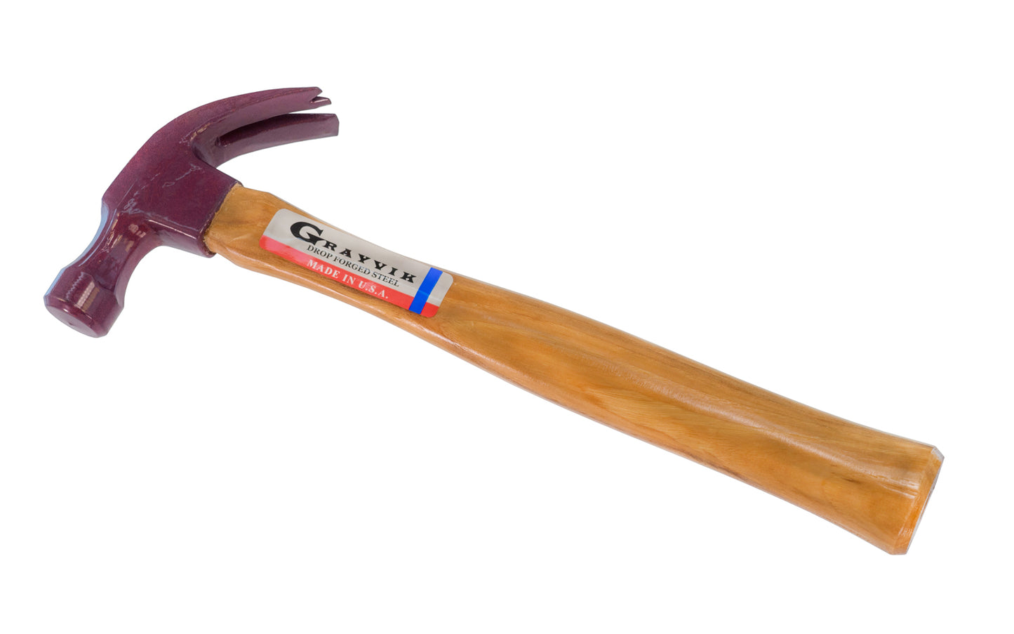 This Vaughan Grayvik 16 oz hammer is a smooth face claw hammer. Rust-resistant powder coated finish. With small nail notch. Factory Seconds. Made in USA.