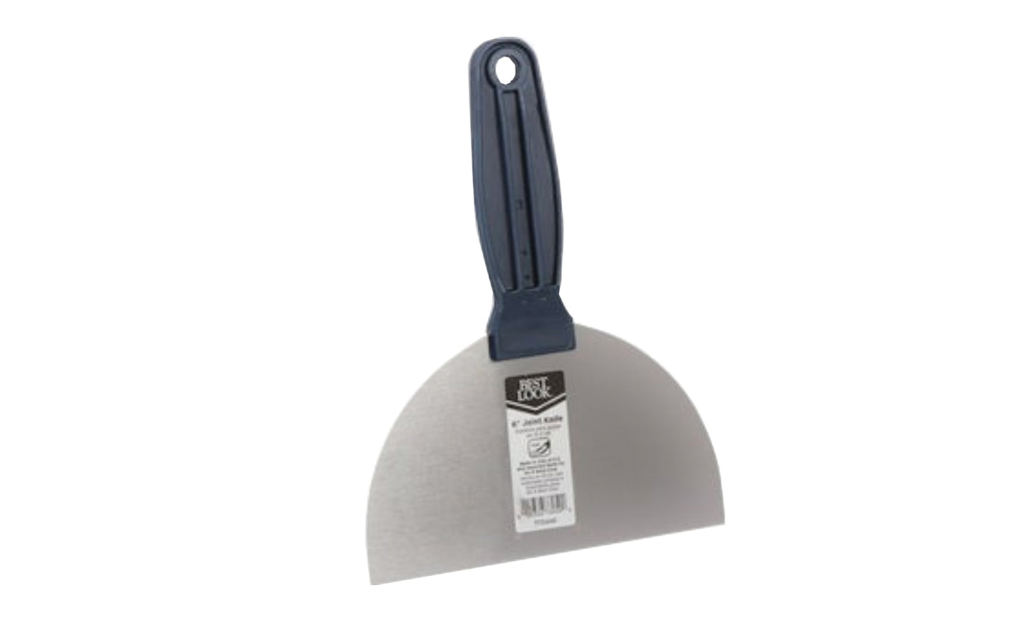Best Look 6" Flex Joint Knife. Flex putty knife has a lightweight, carbon steel blade and a plastic polypropylene handle. Made by Best Look. Made in USA.