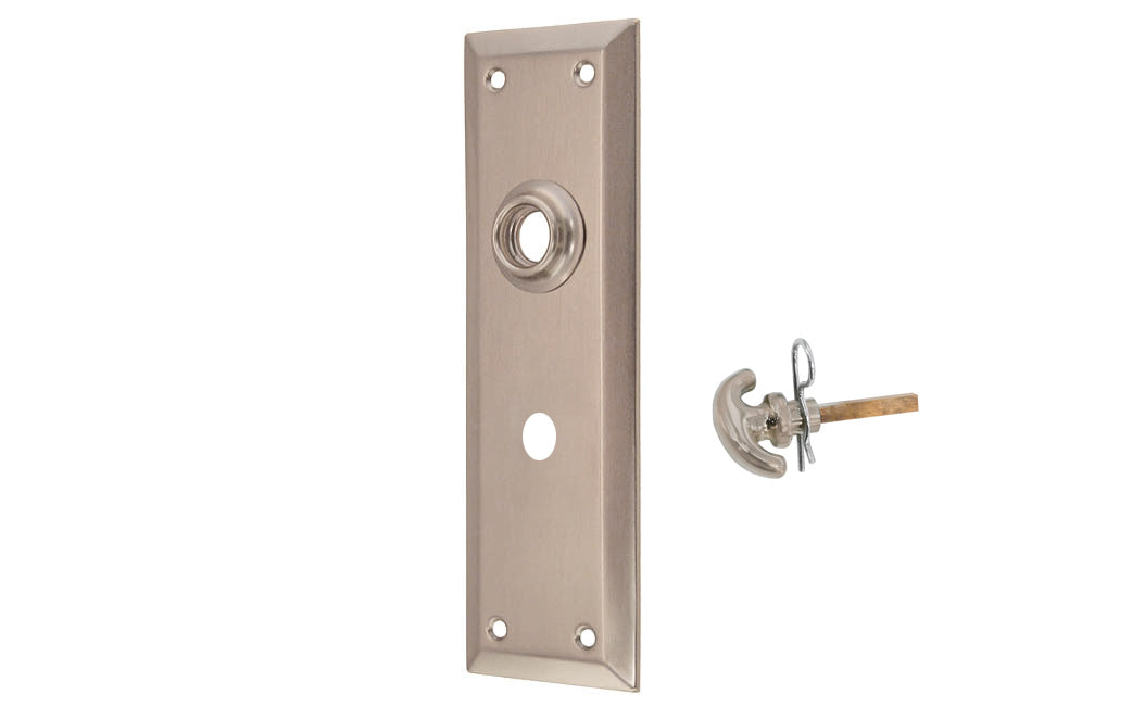 Brass Escutcheon Door Plate with Emergency Release Hole & Thumbturn Key
