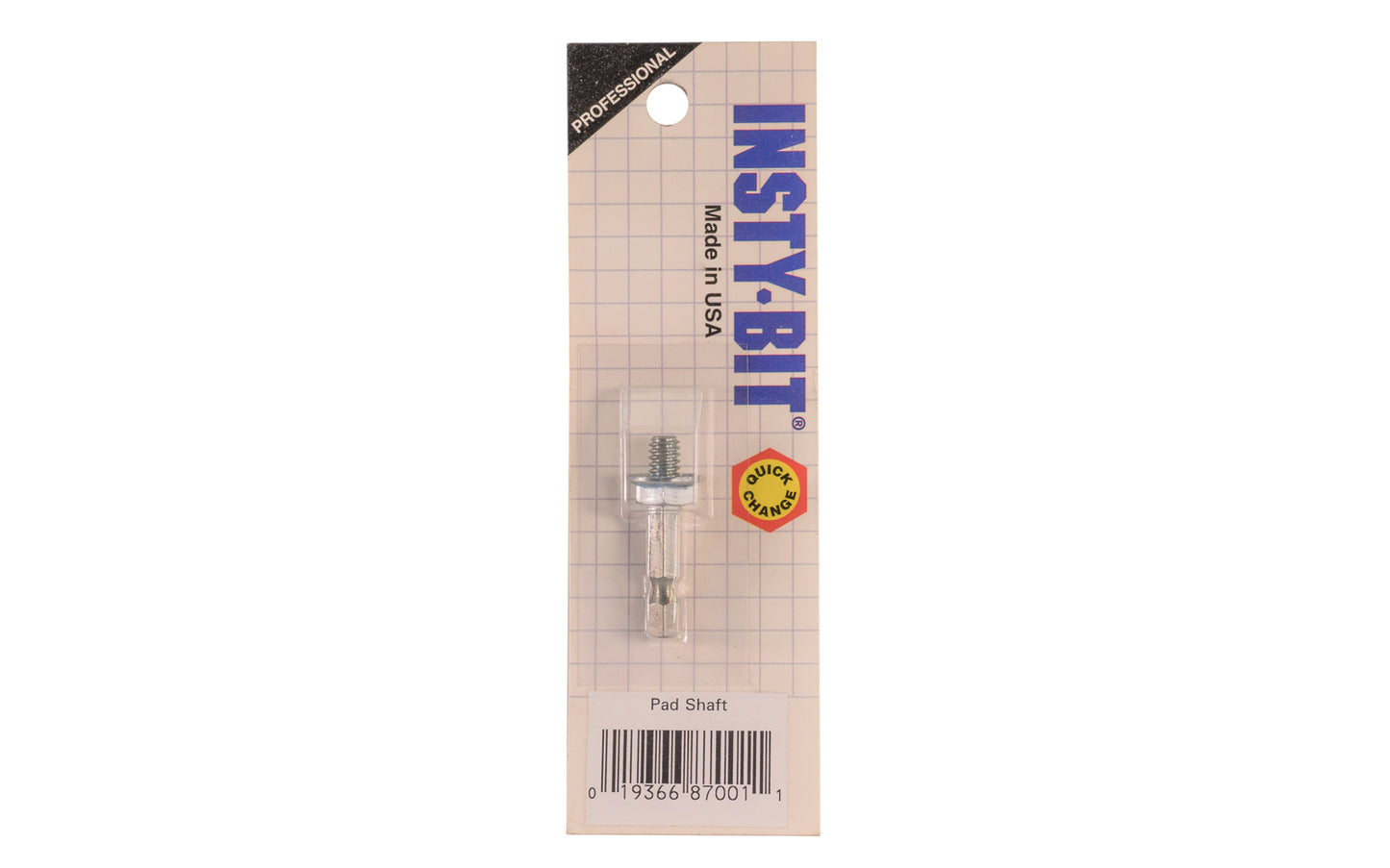 Insty-Bit Quick Pad Shaft - 1/4-20 Thread. Made in USA.