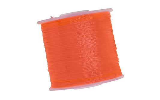 0.8 mm Layout String Line 'Jet Line' ~ Fluorescent Orange. Jetline made by Takumi Mizuito. Extra thin line (0.0314") of twisted nylon material. This thin line stays very taut. Great for use when measuring, use with a line level, or general layout work. Highly visible fluorescent orange red color. long roll (270 m). Made in Japan