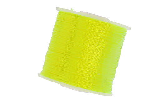0.5 mm Layout String Line 'Jet Line' ~ Fluorescent Yellow. Jetline made by Takumi Mizuito. Extra thin line (0.0197") of twisted nylon material. This thin line stays very taut. Great for use when measuring, use with a line level, or general layout work. Highly visible fluorescent yellow green color. long roll (500 m). Made in Japan