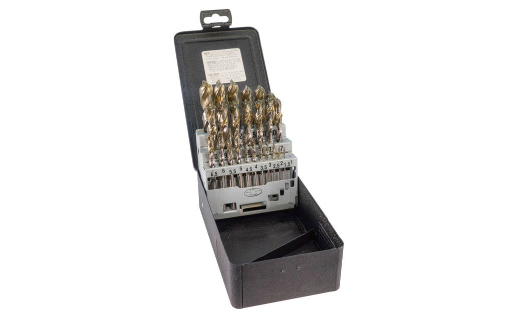 WL Fuller HSS Brad Point Drill Bit Set, Metric 23 PC