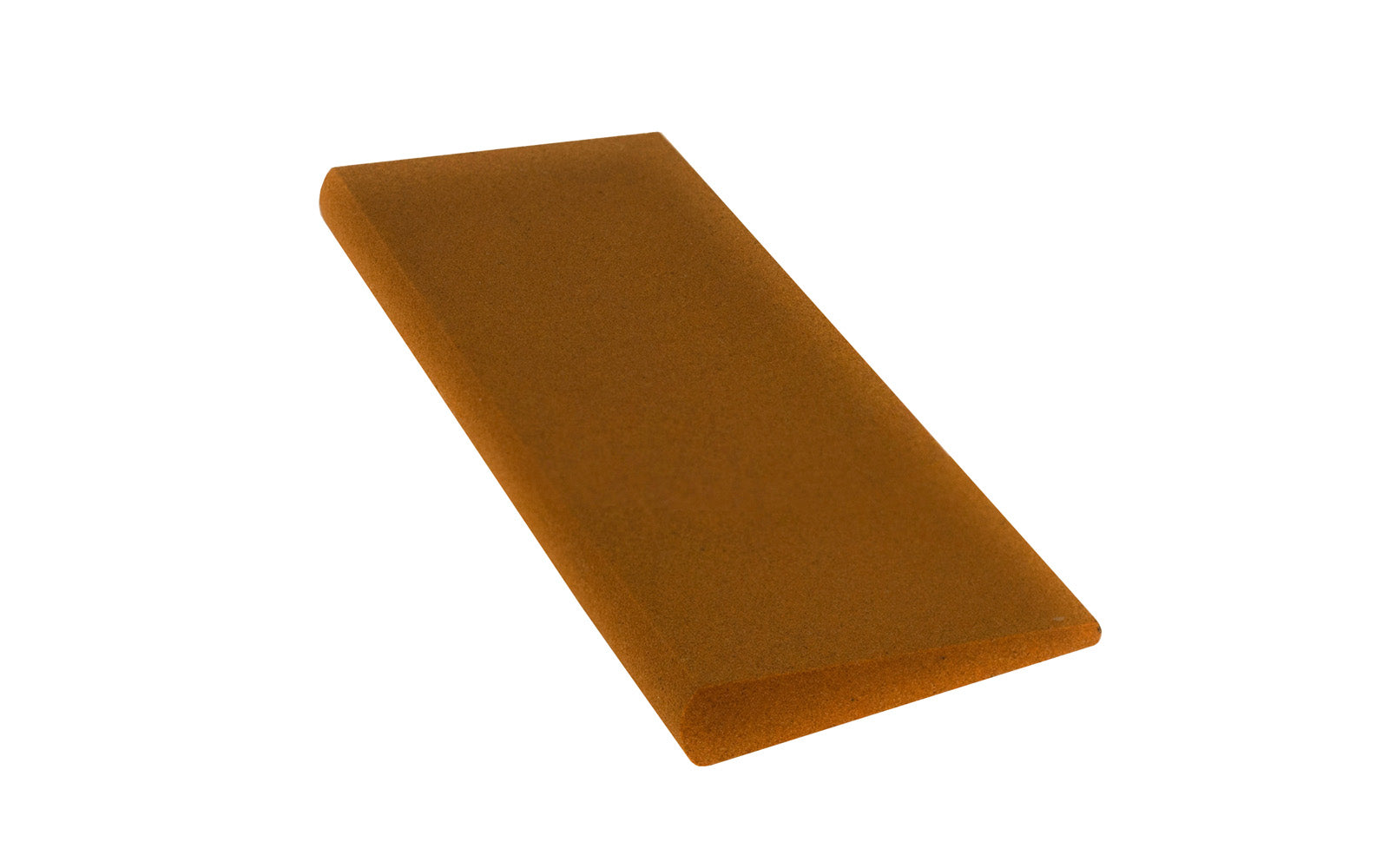 Norton Round Edge Medium India Slip Stone with medium grit aluminum oxide abrasive. To improve sharpening & reduce clogging, use with oil. Great for sharpening carving tools & gouges. 4-1/2" length  x  1-3/4" width  -  3/8" x 1/8" round edge radius. Oilstone made by Norton, Saint Gobain. Model MS34. Made in USA.