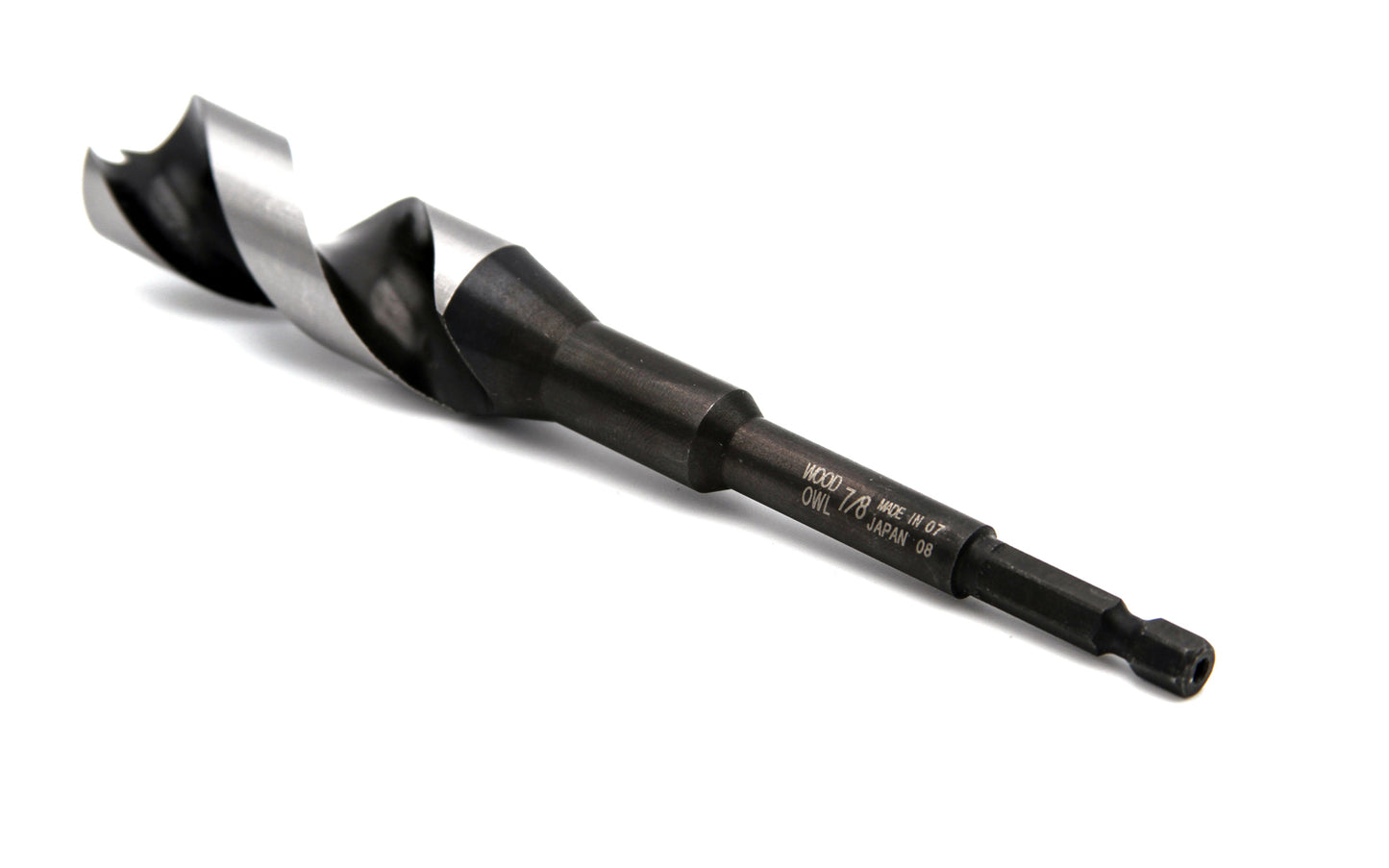 Wood Owl 7/8" (22 mm) Diameter x 6-1/2" ~ OverDrive Fast Boring Bit - Model No 00703 - Made in Japan - Concave Lead-in Edge for smooth starts & fast cuts