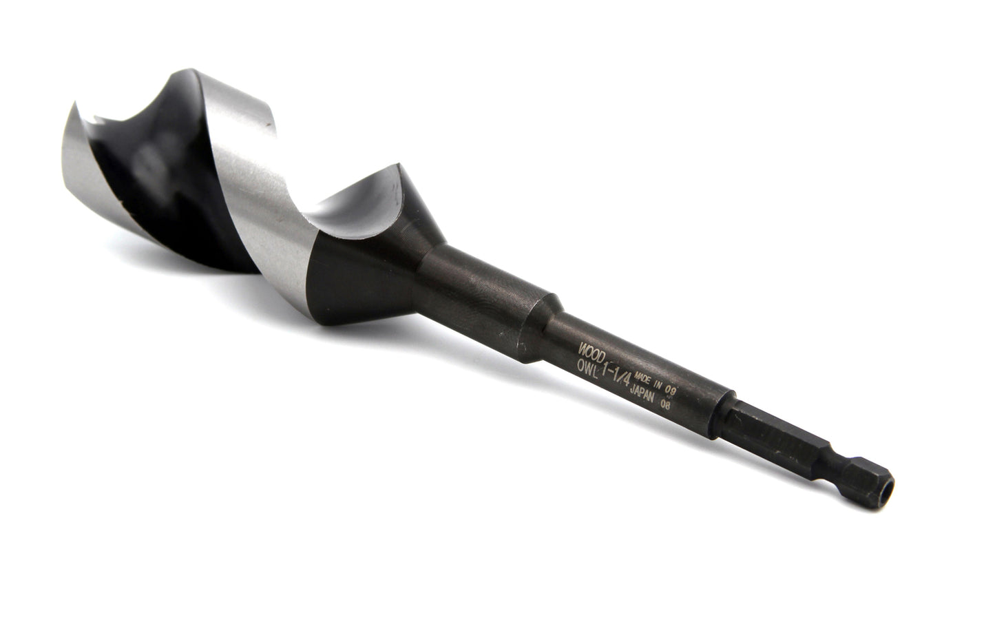 Wood Owl 1-1/4" (32 mm) Diameter x 6-1/2" ~ OverDrive Fast Boring Bit - Model No 00705 - Made in Japan - Concave Lead-in Edge for smooth starts & fast cuts