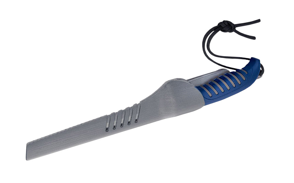 This Buck Knives 223 Silver Creek Fillet Knife has a titanium coated blade & is designed for added flexibility & corrosion resistance, a rubberized anti-slip grip & a stainless steel safety guard. medium size makes this knife convenient to carry on any fishing trip. 11-1/8" overall length. Model 0223BLS-B. 033753101724