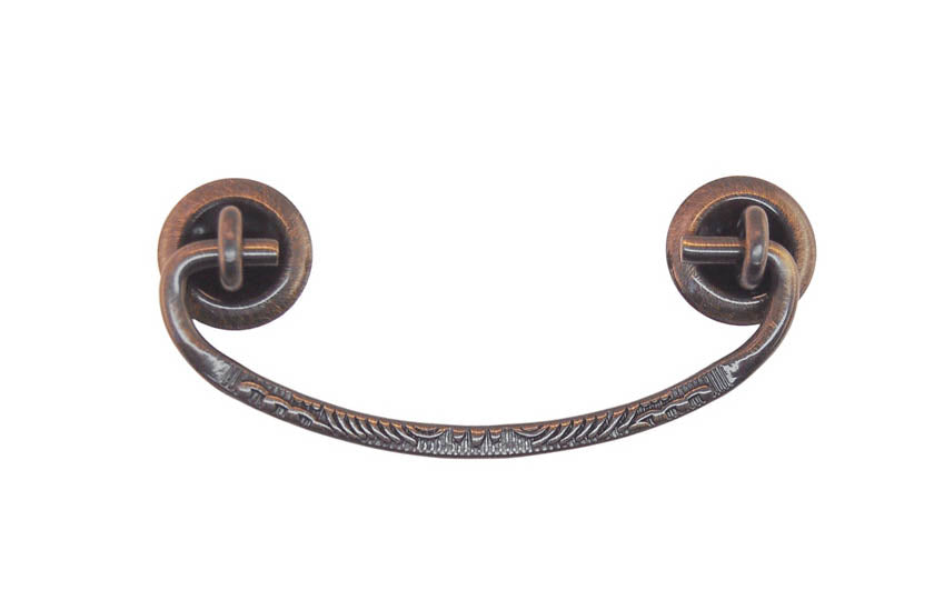 Solid Brass Drop Pull ~ 3" On Centers ~ Antique Brass Finish