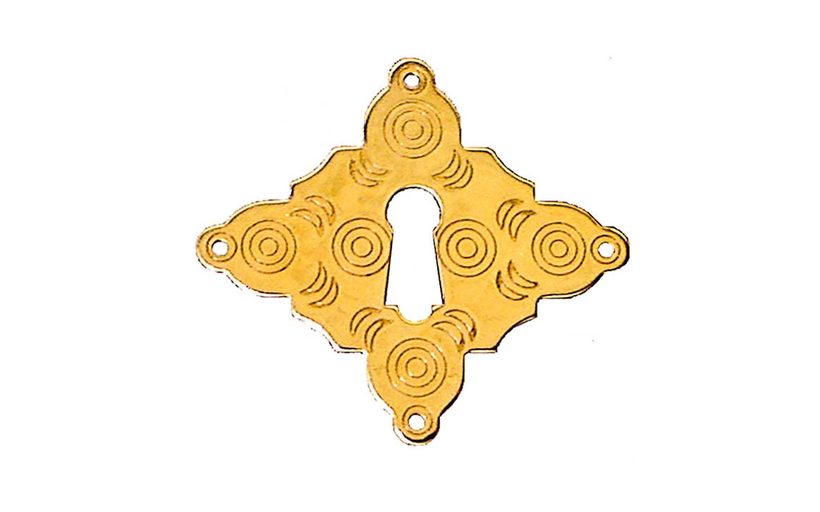 Solid Brass Keyhole ~ Non-Lacquered Brass (will patina naturally over time)