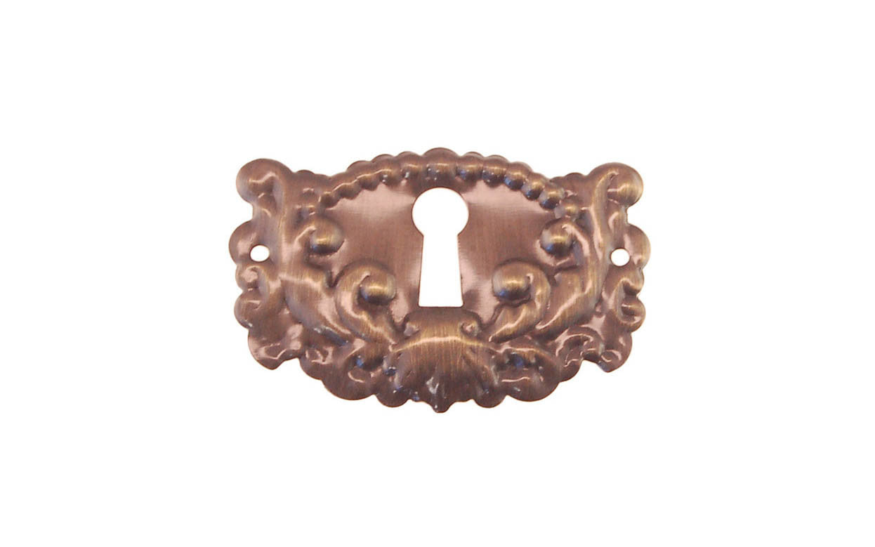 Stamped Brass Keyhole ~ Antique Brass Finish