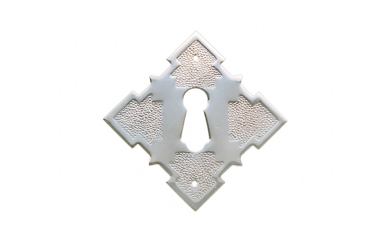 Eastlake-Style Solid Brass Keyhole ~ Polished Nickel Finish
