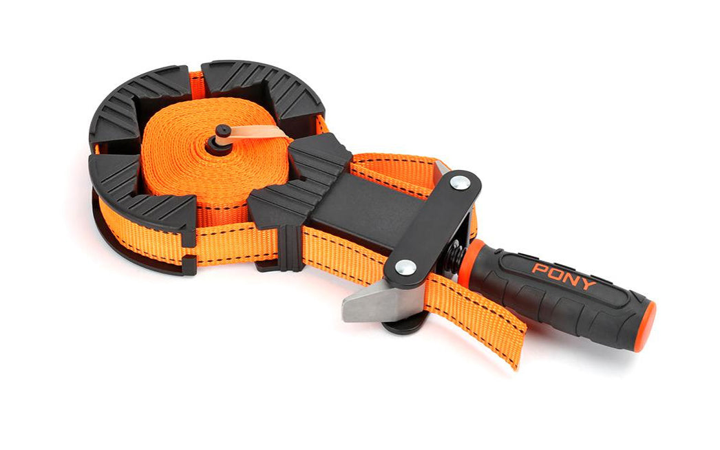 Pony 1" x 15' Rapid Acting Band Clamp with Large Handle - Pony Jorgensen Model No. 1225 - A versatile clamp useful for awkward, irregular, round, polygon, & square shapes - Excellent for drawers, frames, chair legs, & irregular shapes