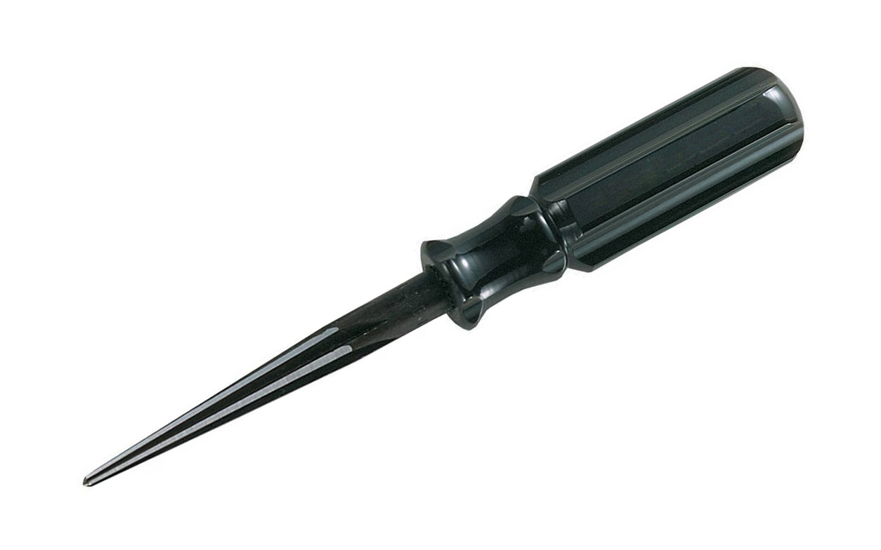 General Tools Tapered Reamer With Handle ~ Model 131 ~ Hardened & ground tempered steel cutting edges ~ Cutting capacity: 3/32" to 3/8" ~ For deburring & smoothing cut-pipe edges ~ Works easily on steel, brass, aluminum, plastic, wood & wallboard ~ Great for enlarging holes in metals, woods, plastics, & wall board ~ Handle for greater comfort & control ~ 038728130068