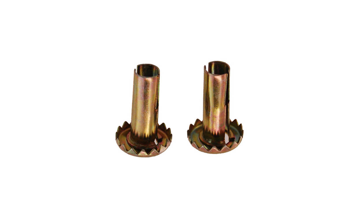 Pair of Steel Grip-Neck Caster Sockets