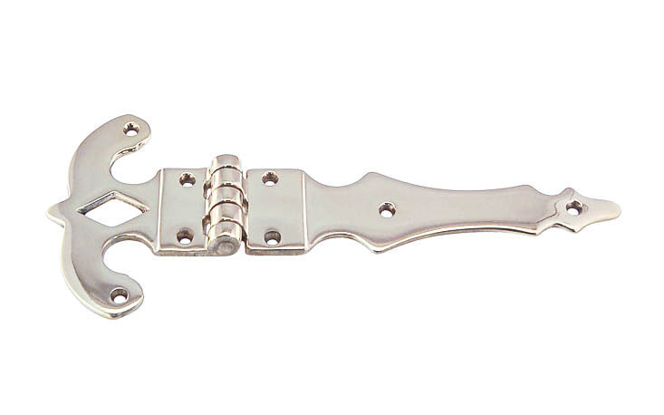 Solid Brass Large Ice Box Hinge ~ Polished Nickel Finish