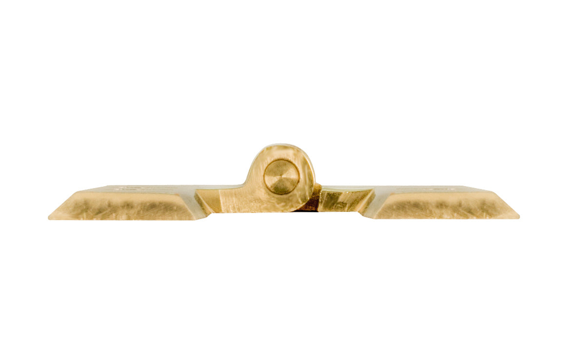 High quality & classic solid brass cabinet hinge in the traditional "H" style with bevelled edges. The leafs are thick & the hinge has a lacquered brass finish. Designed in the vintage "Colonial Revival" style, but suitable for modern decors. 1-1/2" high x 1-1/2" wide. H hinge for cabinets. Flush surface mount.