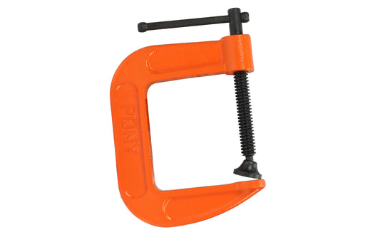 Pony 2-1/2" Classic C-Clamp ~ No. 2625 - Opening 2-1/2" (64 mm) - 2-1/2" (64 mm) Depth - Pony / Jorgensen - 600 lb. Clamping Force - Iron frame & steel hardware ~ 044295262507