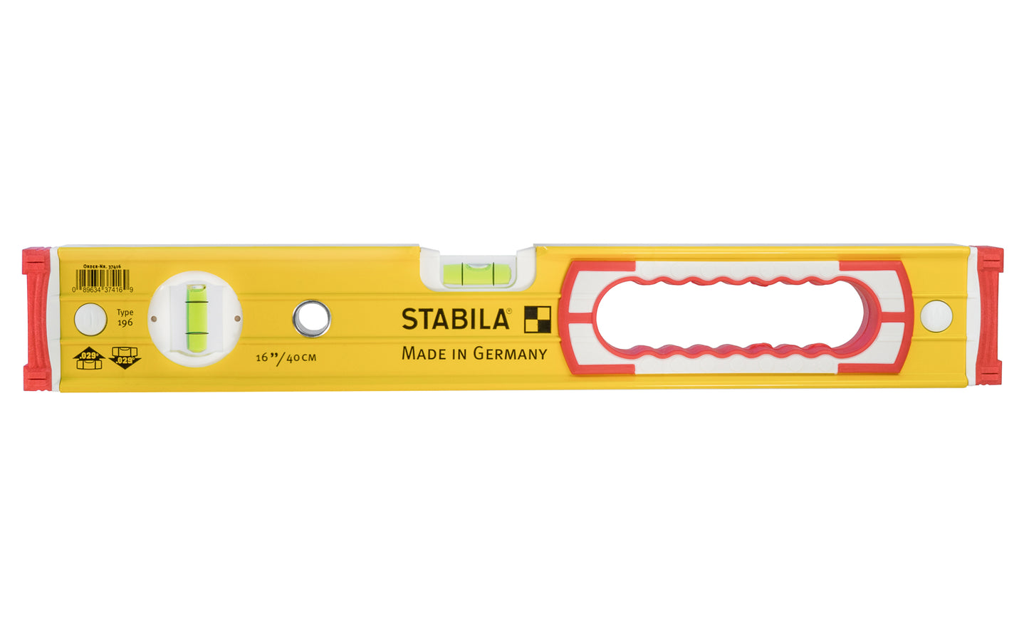 Stabila 16" (40 cm) Heavy Duty Level ~ Type 196 - No. 37416 ~ Made in Germany