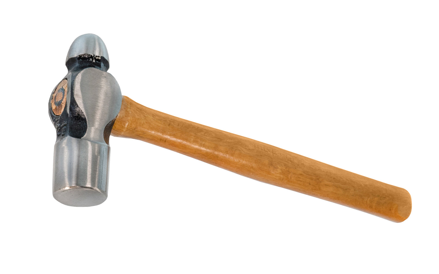 40 oz Ball Pein Hammer with Hickory Handle. 2-1/2 lb ball peen hammer. Round wedge in top. Hickory Hardwood handle.