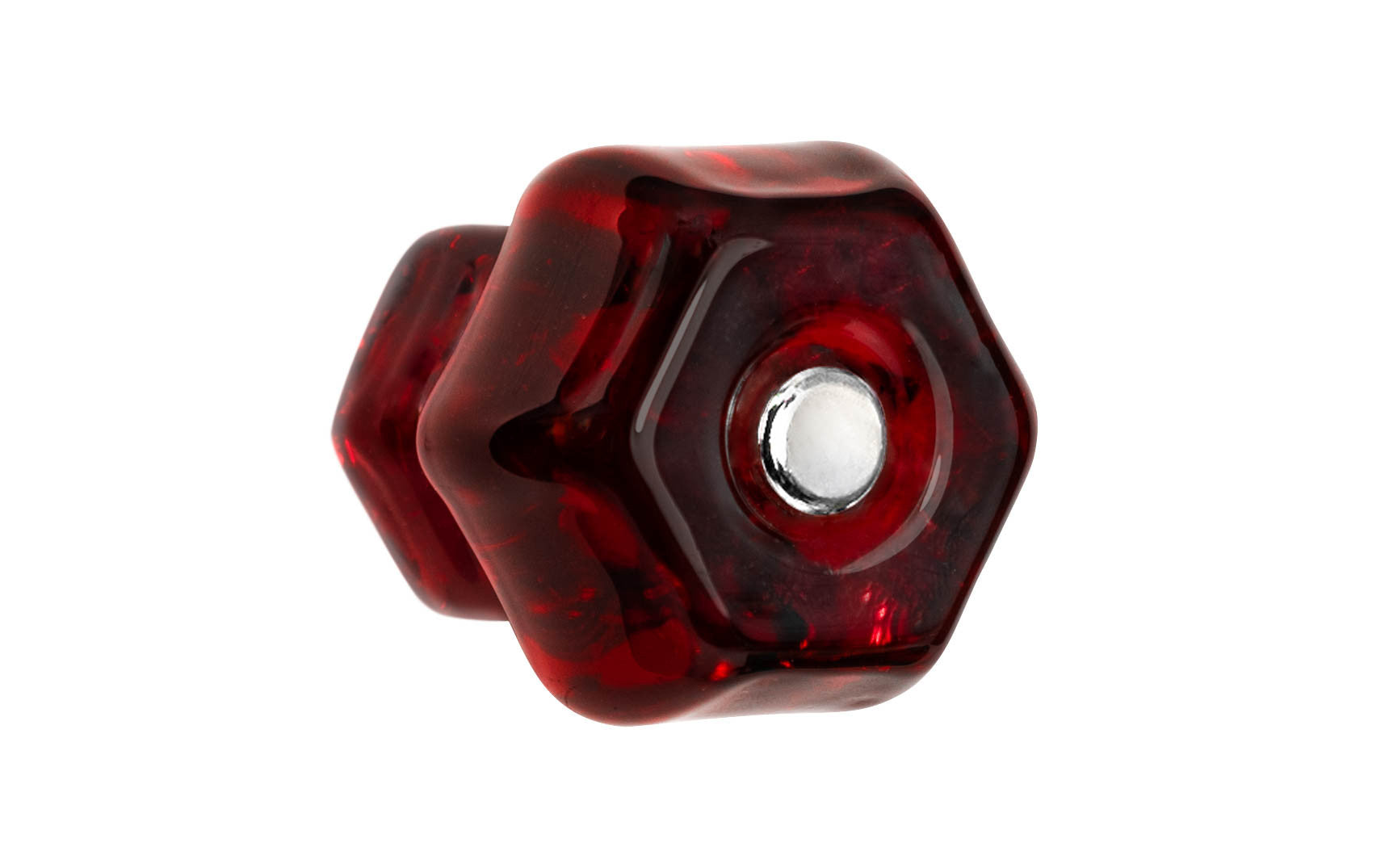 red dresser knobs 1-1/4" Antique Glass Knob Ruby Red