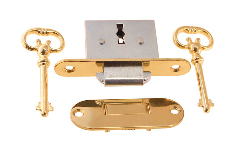Lock for Desks & Chests ~ Rounded Edge Style