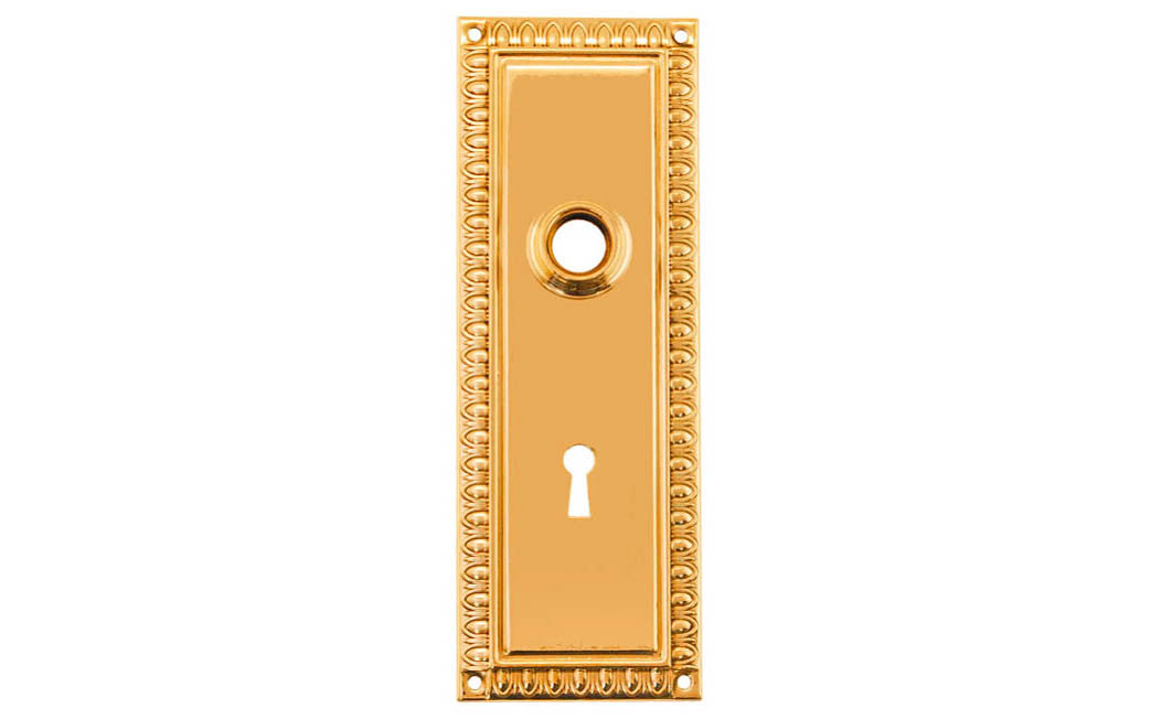 Orante Brass Escutcheon Door Plate with Keyhole