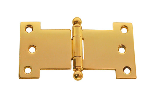 Solid Brass Ball-Tip Parliament Hinge ~ 4-1/2" x 2-1/2" ~ Non-Lacquered Brass (will patina over time)