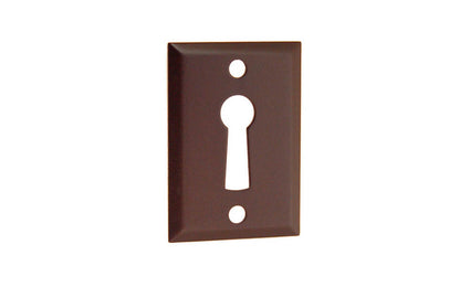 Classic Brass Rectangle Keyhole ~ Oil Rubbed Bronze Finish ~ Vintage-style Hardware · Traditional & classic ~ Made of quality stamped brass material ~ Traditional style with bevelled edges 