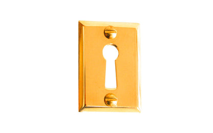 Classic Brass Rectangle Keyhole ~ Non-Lacquered Brass (will patina naturally over time) ~ Vintage-style Hardware · Traditional & classic ~ Made of quality stamped brass material ~ Traditional style with bevelled edges 