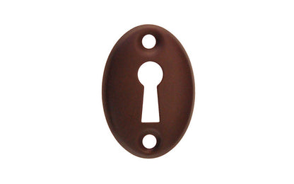 Classic Brass Oval Keyhole ~ Oil Rubbed Bronze Finish ~ Vintage-style Hardware · Traditional & classic ~ Made of quality stamped brass material ~ Smooth & traditional oval shape & style