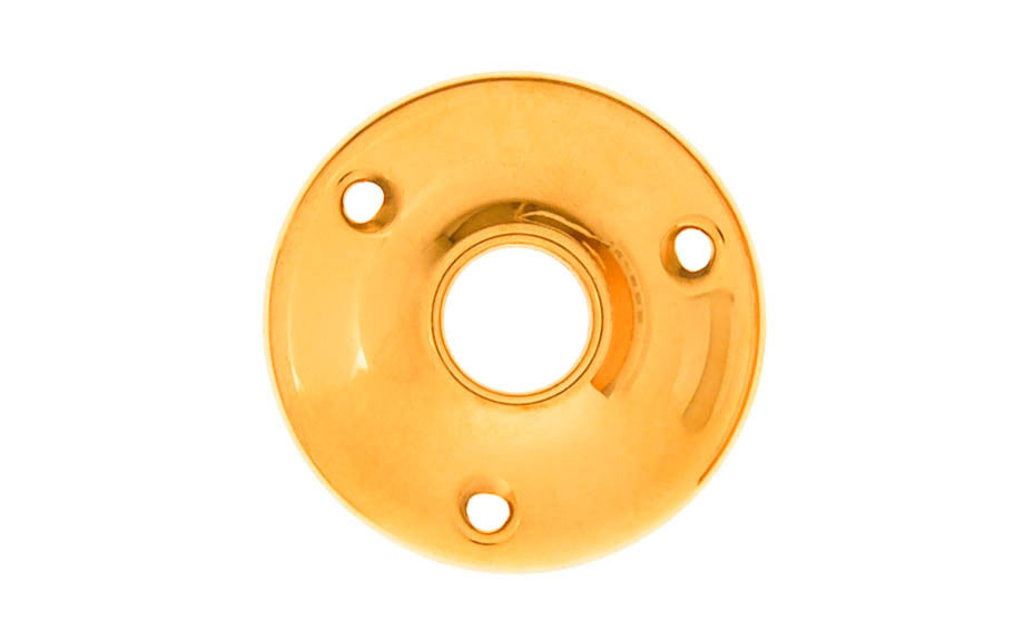 Stamped Brass Rosette ~ 2-1/4" Diameter ~ Lacquered Brass Finish