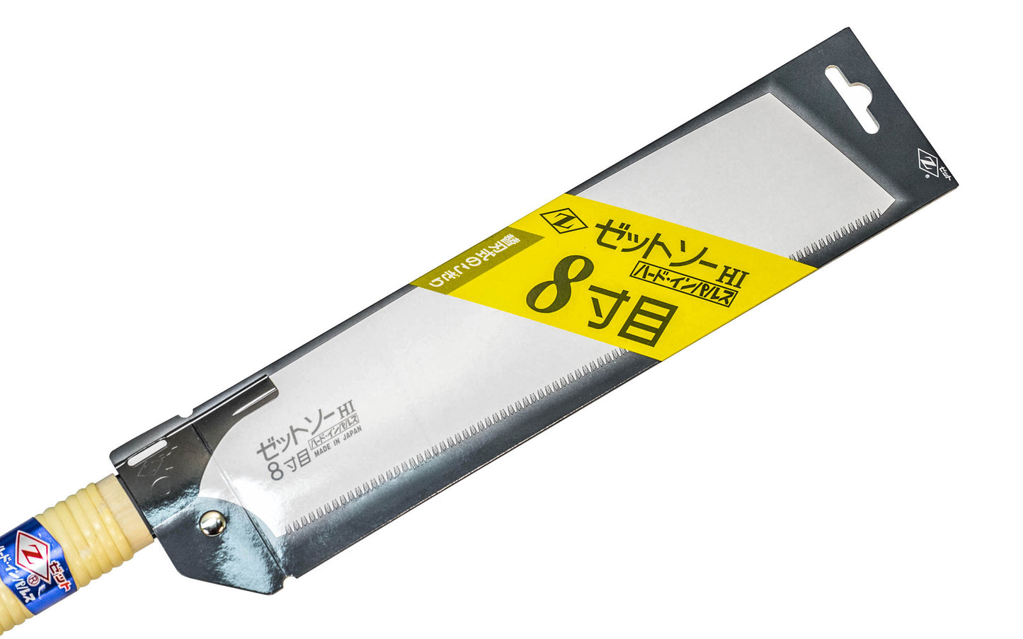 Made in Japan · Z-Saw #H-250 | #15006 ~ Crosscut Teeth: 19 TPI ~ Semi-fine cutting pull-saw ~ Impulse Hardened Teeth ~ Blade is removable ~ A good saw for medium-sized pieces of wood & designed for making deep cuts for wood joineries or other precise woodwork, producing good clean & smooth cuts