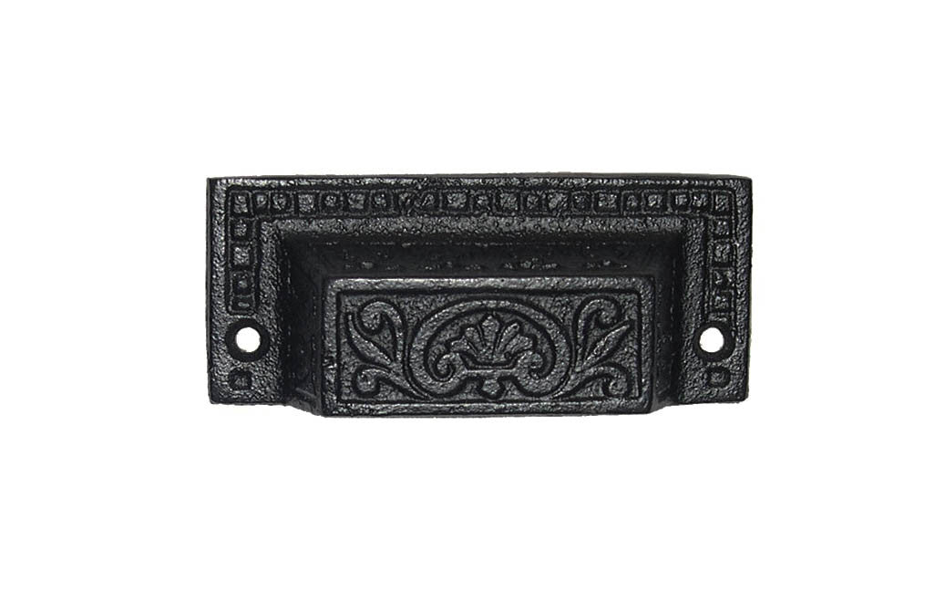 Rectangle Cast Iron Bin Pull ~ 2-7/8" On Centers