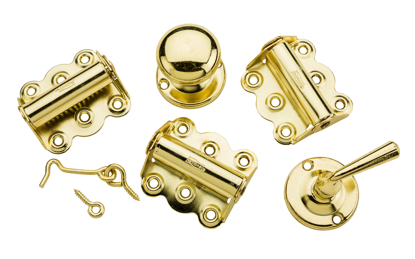 Brass Plated Steel Screen / Storm Door Set