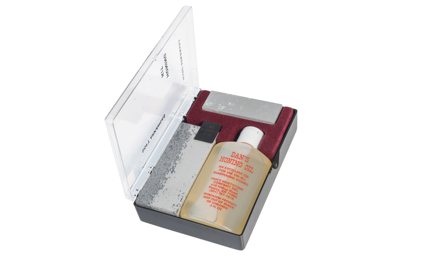 Hard & Soft Arkansas Stone Sharpening Kit with Oil - Box Kit - Made in USA - Model No. HK