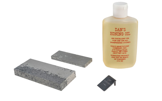 Hard & Soft Arkansas Stone Sharpening Kit with Oil - Box Kit - Made in USA - Model No. HK