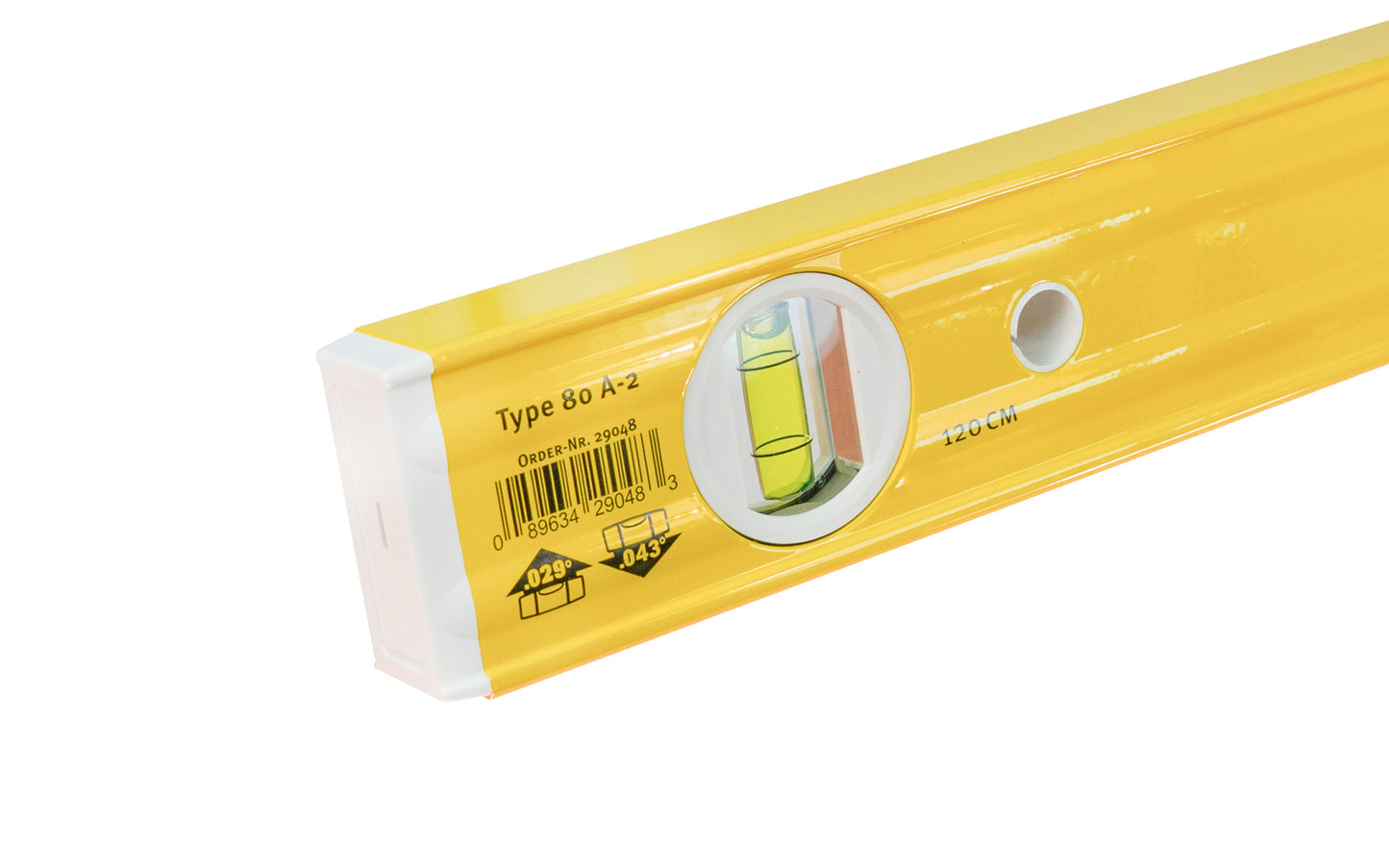 Stabila 48" (120 cm) Level ~ Type 80-A-2 - No. 29048 ~ Made in Germany - Level is especially suitable for use in the fields of tiling, carpentry, landscape work, as well as reinforced concrete construction