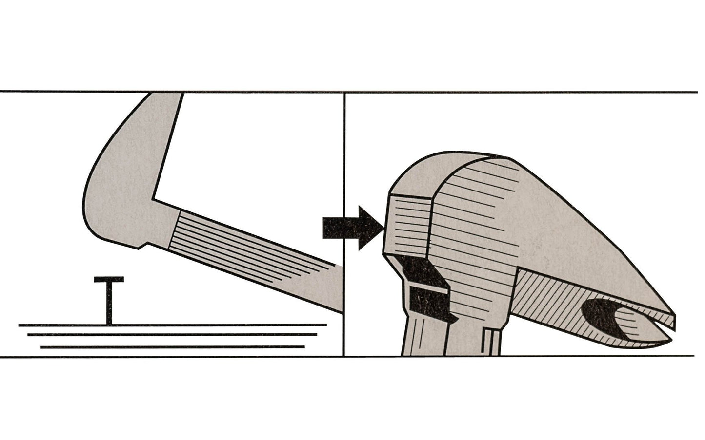 Japanese Dogyu 'S' Bar Nail Puller ~ Hammer Head