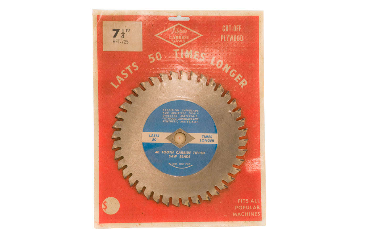 Lifetime Carbide Saws 7-1/4" 40 Tooth Carbide Tipped Blade
