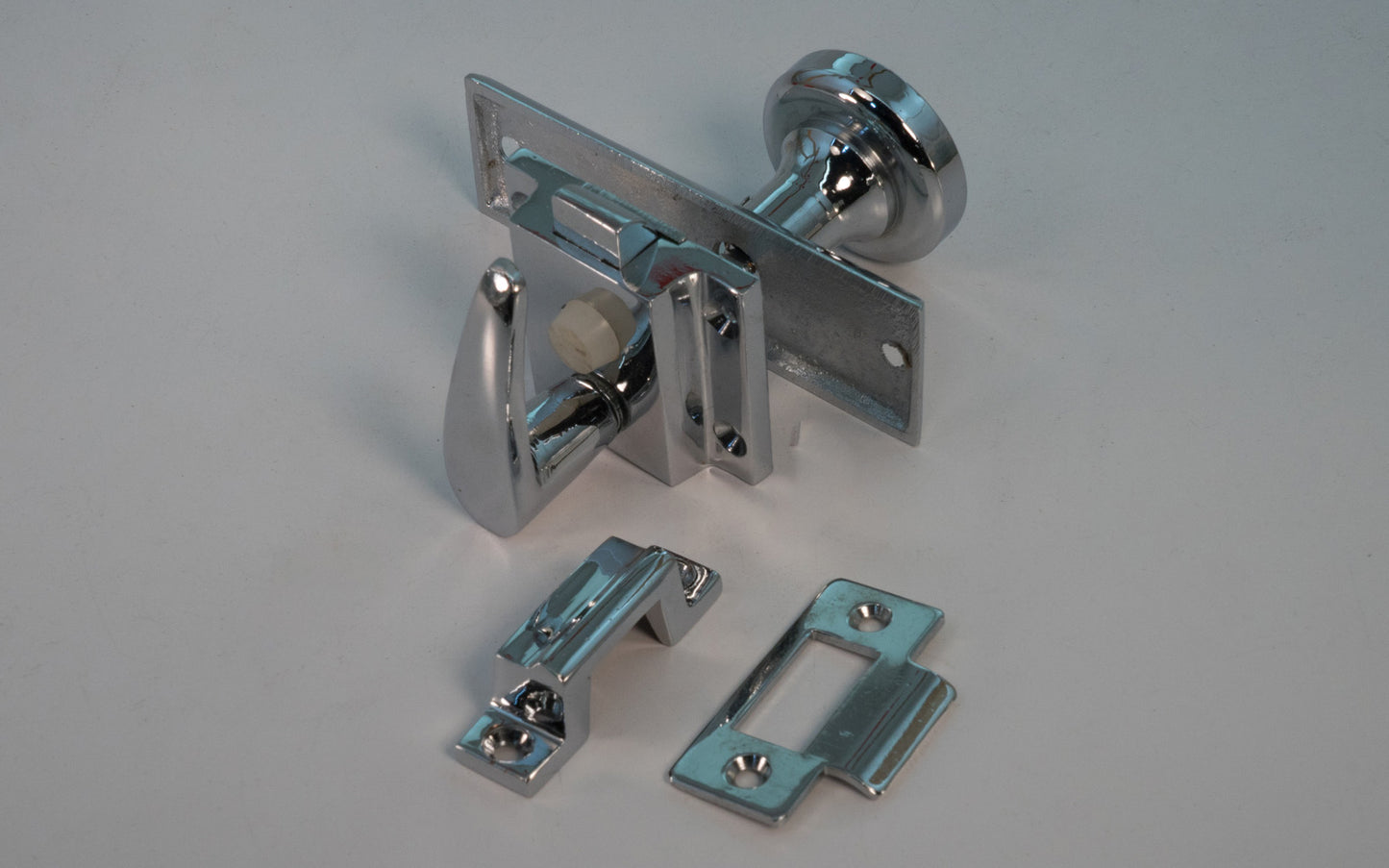 ABI Chrome on Brass Door Latch ~ 2070CH. ABI Industries, Inc. Marine hardware chrome on brass door latch.