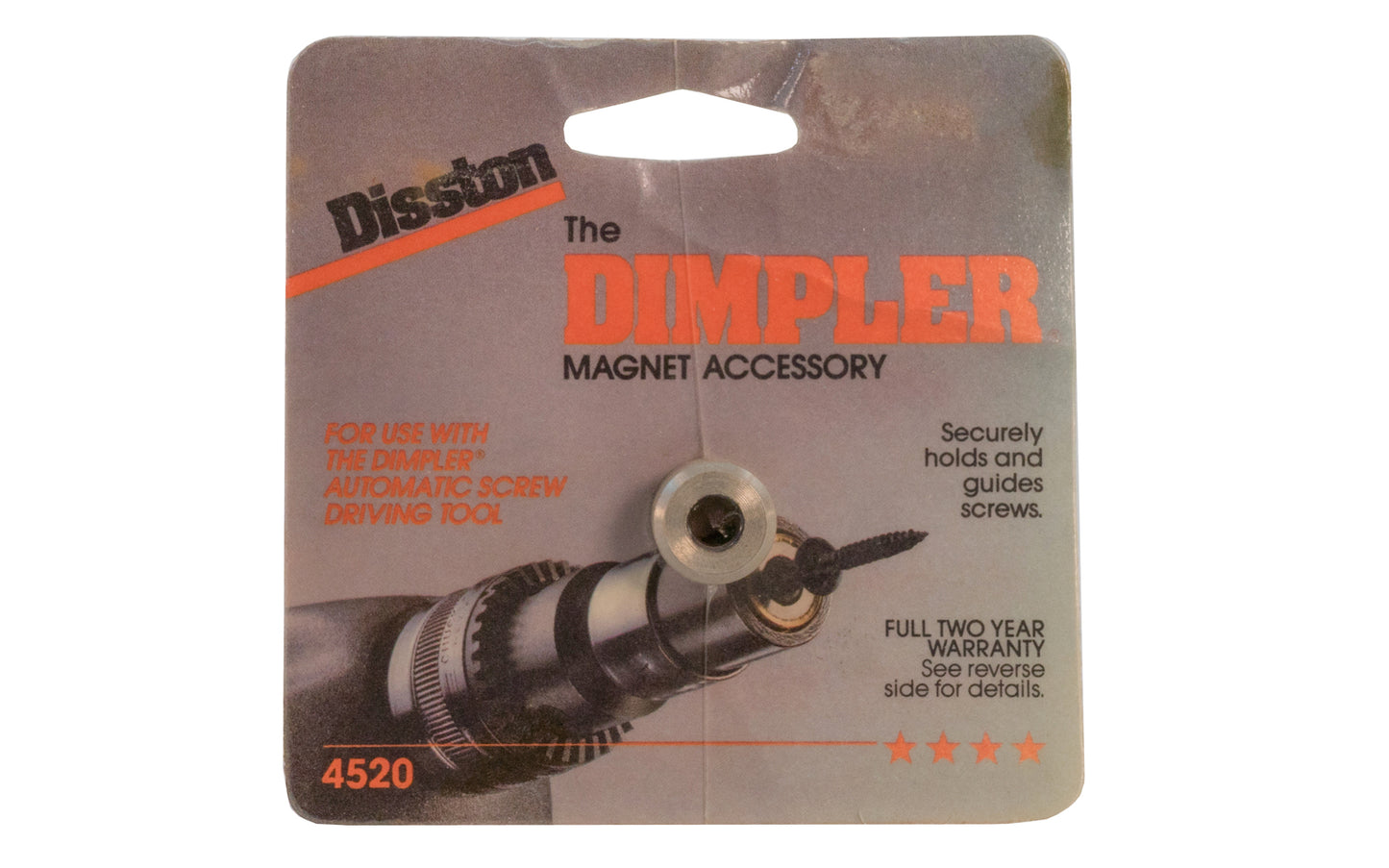 Disston "The Dimpler" Magnet Accessory. Securely holds & guides screws. For use with "The Dimpler" automatic screw driving tool. Made in Canada. 035781142342