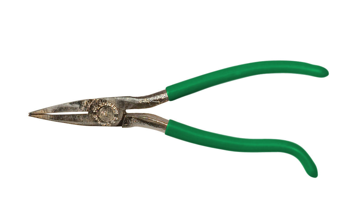 The CS Osborne Wide Duckbill Plier ~ Smooth Jaws (Model #DB1-S) is made of cast malleable iron, has smooth jaws, an extra-wide mouth and a vinyl grip ~ Made in the USA ~ 096685040141