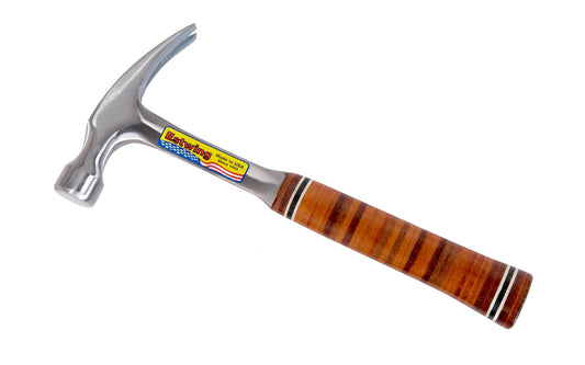 The Estwing Straight Rip Claw Hammer With Leather Grip ~ Smooth Face has perfect unsurpassed balance & temper. One forged all-steel piece. Model E16S - 16 Oz. and E20S - 20 oz. ~ Made in USA.