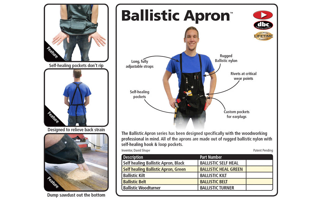 FastCap Ballistic Apron ~ Black - Model No. BALLISTIC SELF HEAL