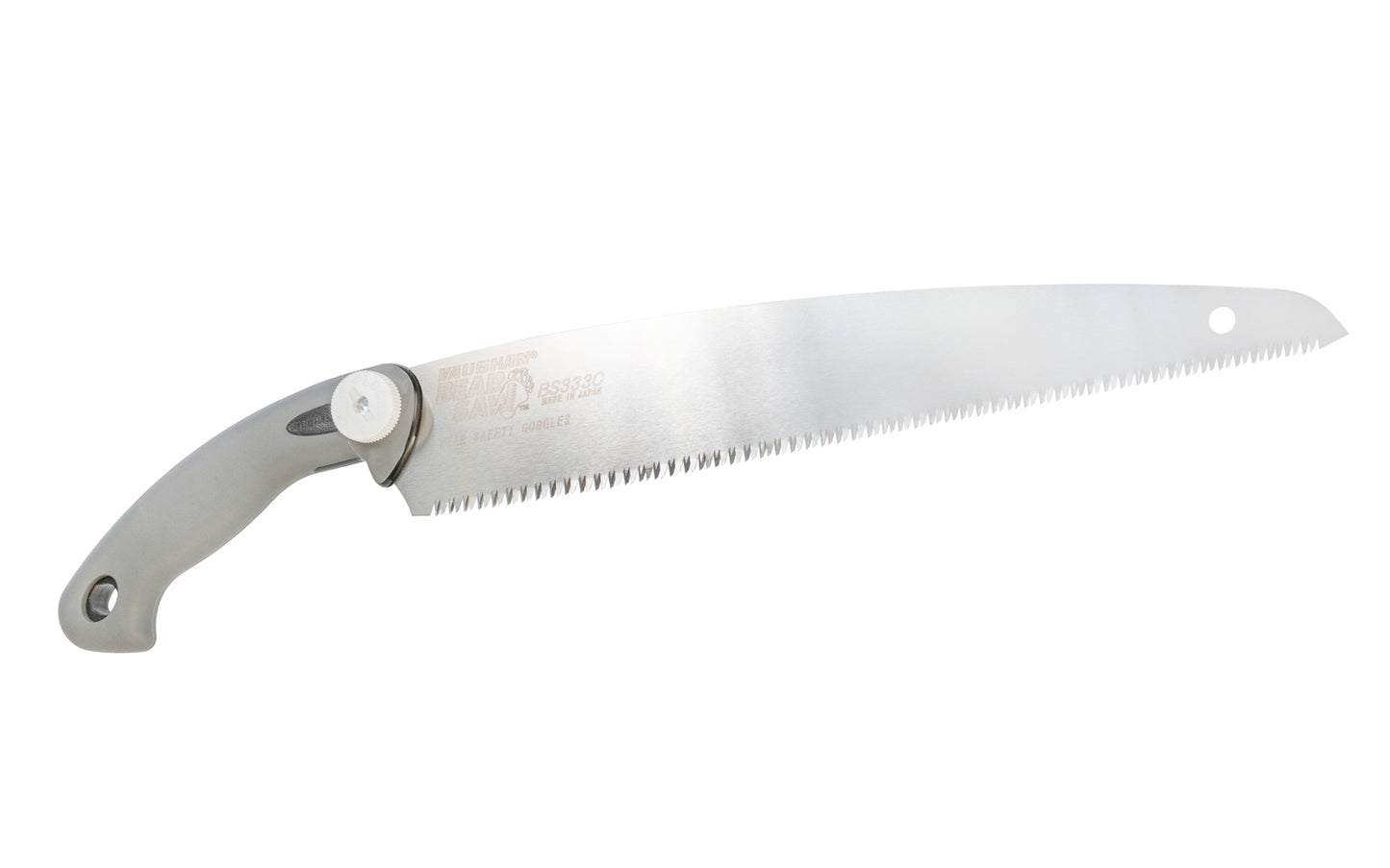 Made in Japan - Vaughan ~ BS333C - Crosscut Teeth: 9 TPI ~ Heavy duty & extra coarse pull-saw ~ Impulse Hardened Teeth ~ Removable Blade ~ For timber framing & construction, house framing ~ Pistol Grip Handle - Vaughan Bear Saw 333 - Coarse Pull Saw - 051218569100 - Vaughan Saw - Knob allows for easy changing of blade