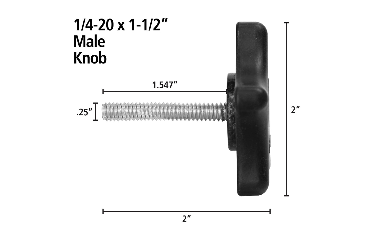 FastCap knobs are over-molded with a rubber coating, which makes them feel & work great. 1/4-20 male thread. FastCap Model KNOB 1/4-20 X 1.5 MALE. Utility Five Point Knob. Rubberized grip. 1/4-20 thread. Machine Knobs. 663807030368. 5 point knob. Utility Knob